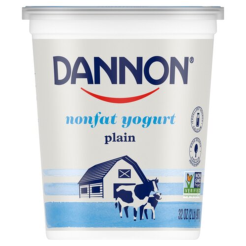 Dannon Plain Nonfat Yogurt, 32 oz