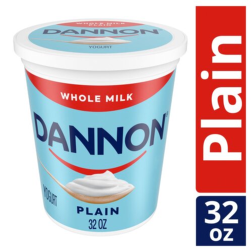 Dannon Plain Whole Milk Yogurt, 32 oz