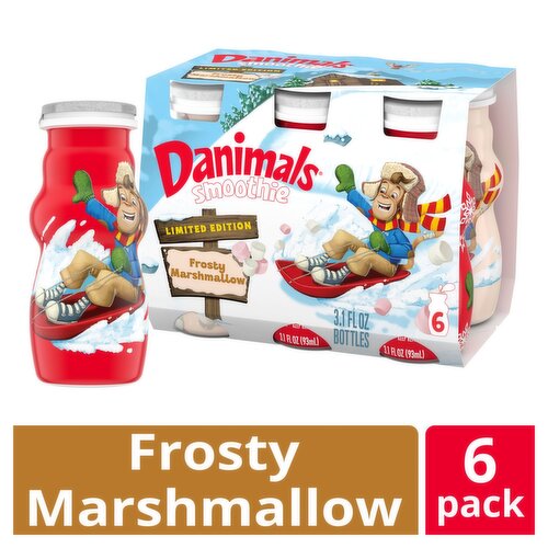 Danimals Frosty Marshmallow Smoothie Limited Edition, 3.1 fl oz, 6 count