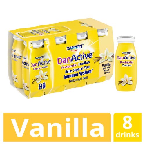 Dannon DanActive Vanilla Probiotic Dairy Drink, 3.1 fl oz, 8 count