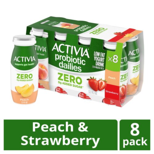 Activia Probitic Dailies Low Fat Yogurt Drink, 3.1 fl oz, 8 count