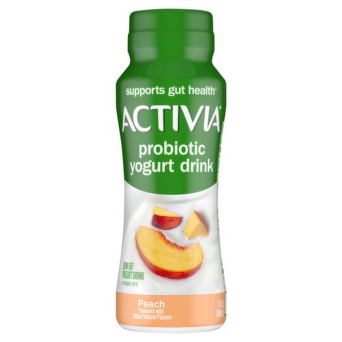 Activia Peach Probiotic Low Fat Yogurt Drink, 7 fl oz