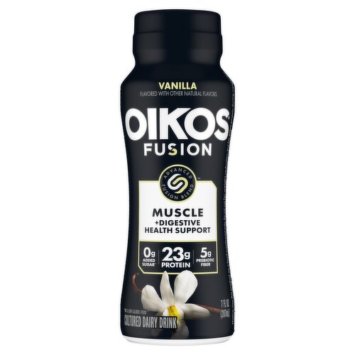 Oikos Vanilla Fusion Cultured Dairy Drink, 7 fl oz