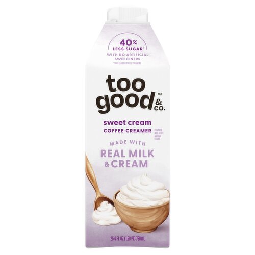 Too Good & Co. Sweet Cream Coffee Creamer, 25.4 fl oz