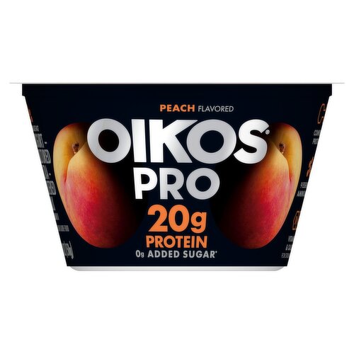 Oikos Pro Peach Flavored Yogurt-Cultured Ultra-Filtered Milk, 5.3 oz