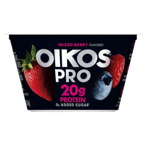 Oikos Pro Mixed Berry Flavored Yogurt-Cultured Ultra-Filtered Milk, 5.3 oz