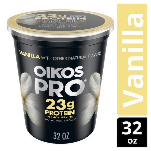 Oikos Pro Vanilla Yogurt-Cultured Ultra-Filtered Milk, 32 oz