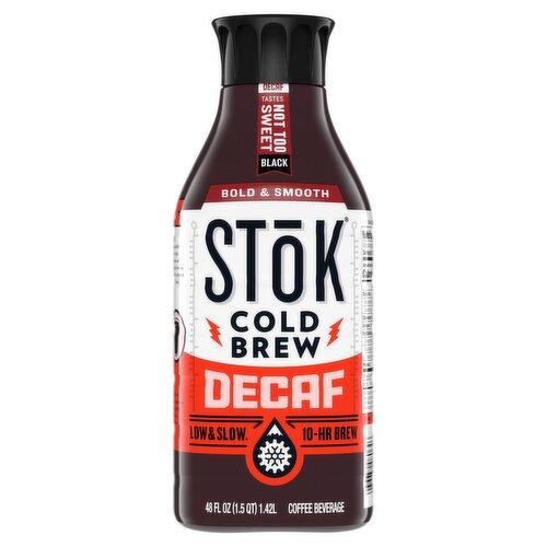 STōK Cold Brew Decaf Not Too Sweet Black Coffee Beverage, 48 fl oz