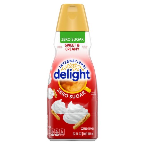 International Delight Zero Sugar Sweet & Creamy Coffee Creamer, 32 fl oz