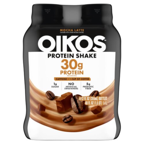 Oikos Mocha Latte Protein Shake, 12 fl oz, 4 Count - ShopRite