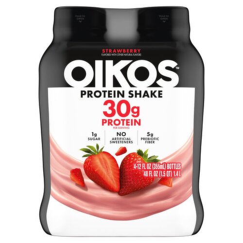 Oikos Strawberry Protein Shake, 12 fl oz, 4 Count