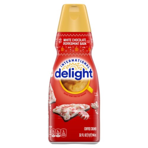 Danone International Delight White Chocolate Peppermint Bark Coffee Creamer, 32 fl oz