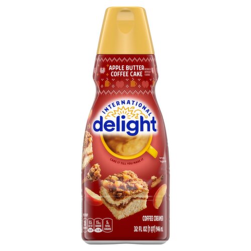 Danone International Delight Apple Butter Coffee Cake Coffee Creamer, 32 fl oz