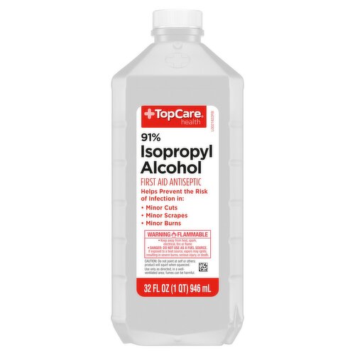 TopCare Health 91% Isopropyl Alcohol First Aid Antiseptic, 32 fl oz