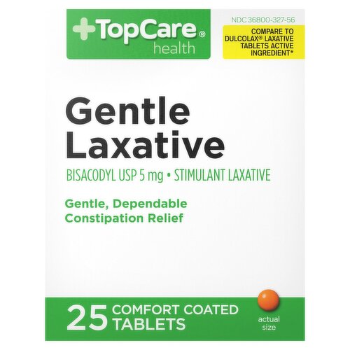 TopCare Health Gentle Laxative Comfort Coated Tablets, 25 count