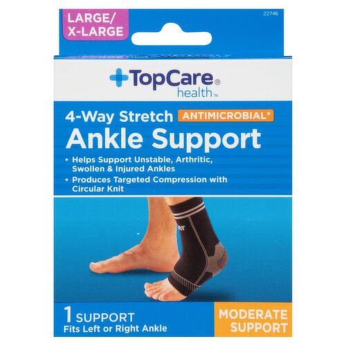 TopCare Health 4-Way Stretch Moderate Ankle Support, Large/X-Large, 1 count