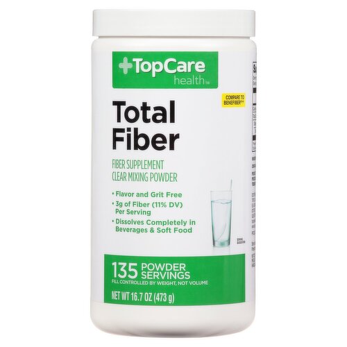 TopCare Health Total Fiber Supplement Clear Mixing Powder, 16.7 oz