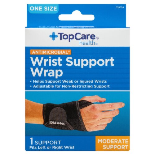 TopCare Health Antimicrobial Moderate Wrist Support Wrap, One Size, 1 count