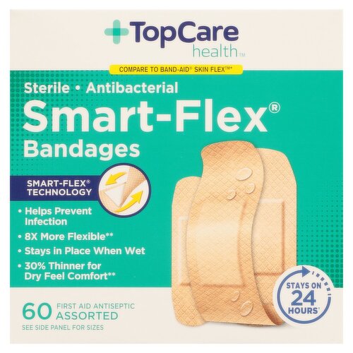 TopCare Health Assorted Smart-Flex Bandages, 60 count