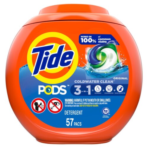 Tide Pods 3-in-1 Original Detergent, 57 count, 43 oz