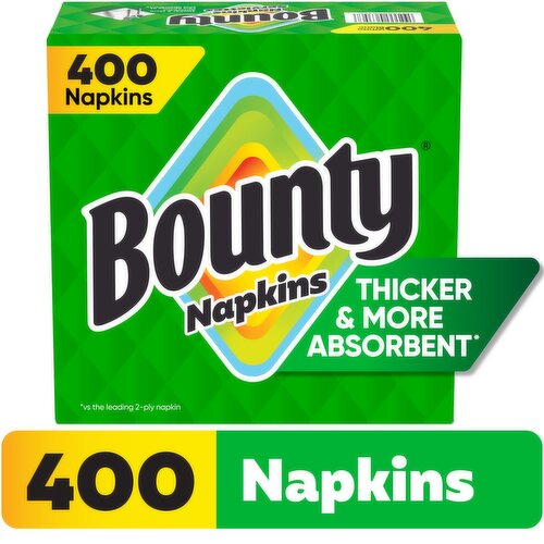 Bounty Paper Napkins, White, 400 Count