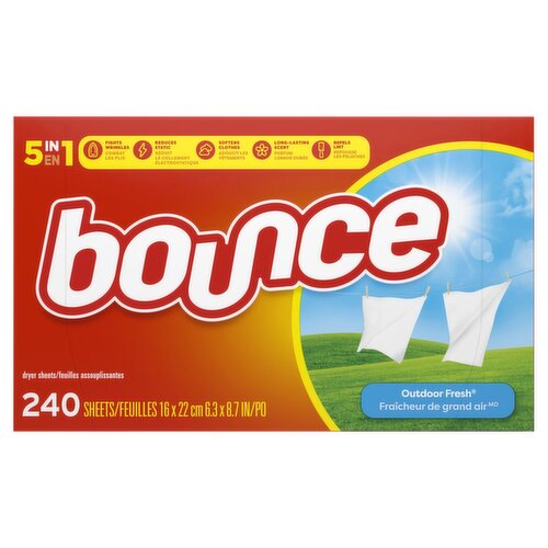 Bounce Outdoor Fresh Dryer Sheets, 240 count