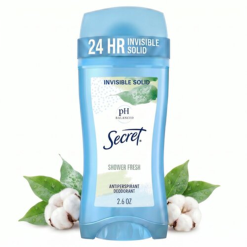 Secret Invisible Solid Antiperspirant and Deodorant, Shower Fresh, 2.6 oz