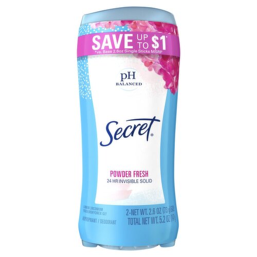 Secret Powder Fresh Antiperspirant / Deodorant, 2.6 oz, 2 count