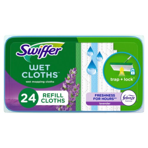 Swiffer Wet Cloths Lavender Wet Mopping Cloths, 24 count