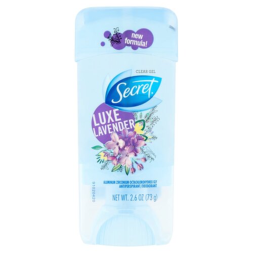 Secret Clear Gel Luxe Lavender Antiperspirant/Deodorant, 2.6 oz