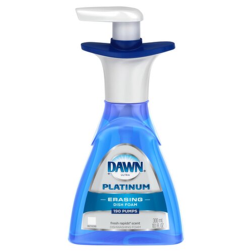 Dawn Ultra Platinum Erasing Fresh Rapids Scent Dishwashing Foam, 10.1 fl oz