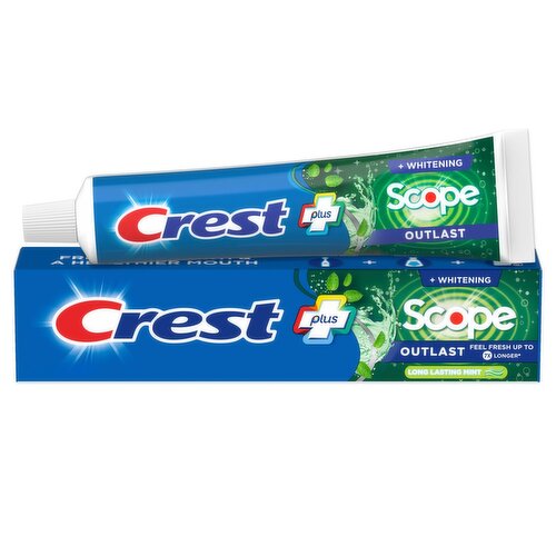 Crest Whitening Plus Scope Outlast Toothpaste, Long Lasting Mint, 4.0 oz