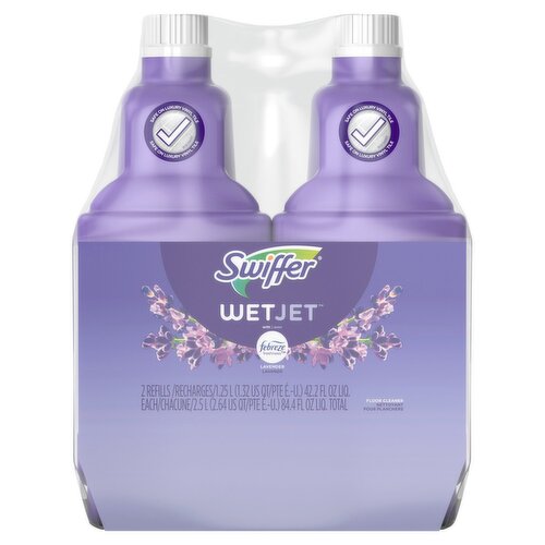 Swiffer WetJet Lavander Floor Cleaner Refills, 42.2 fl oz liq, 2 count