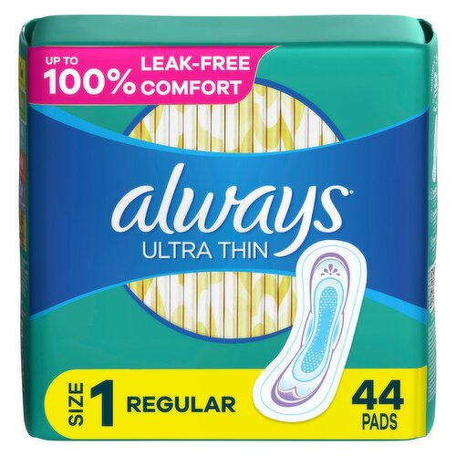 Always Ultra Thin Regular Flexi-Wings Pads, 44 count