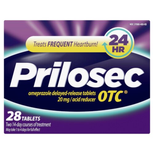 Prilosec OTC Omeprazole Delayed-Release Tablets, 20 mg, 28 count