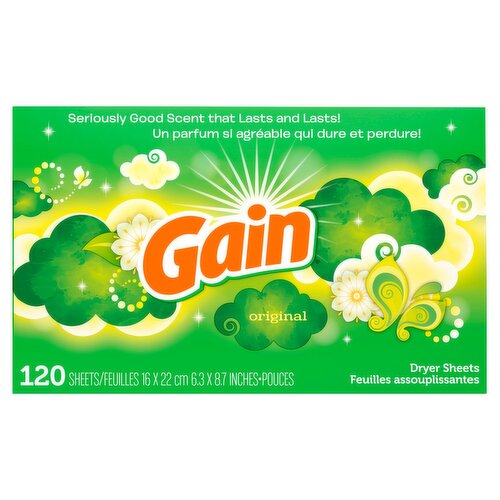 Gain Original Dryer Sheets, 120 count