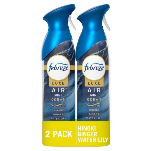 Febreze Air Mist Ocean Hinoki Ginger Water Lily Air Refresher Value Pack, 8.8 oz, 2 count
