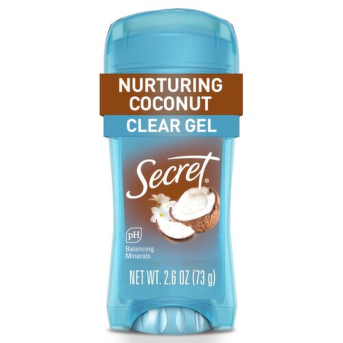 Secret Fresh Clear Gel Antiperspirant and Deodorant for Women, Coconut Scent, 2.6 oz