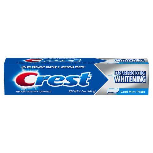 Crest Tartar Protection Whitening Fluoride Anticavity Toothpaste, 5.7 oz