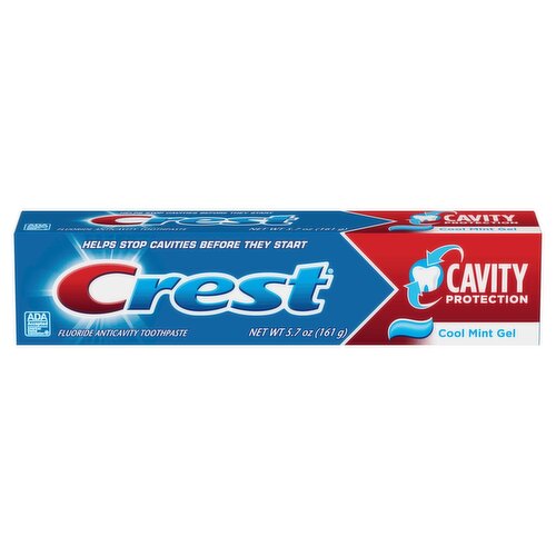 Crest Cool Mint Gel Fluoride Anticavity Toothpaste, 5.7 oz - ShopRite