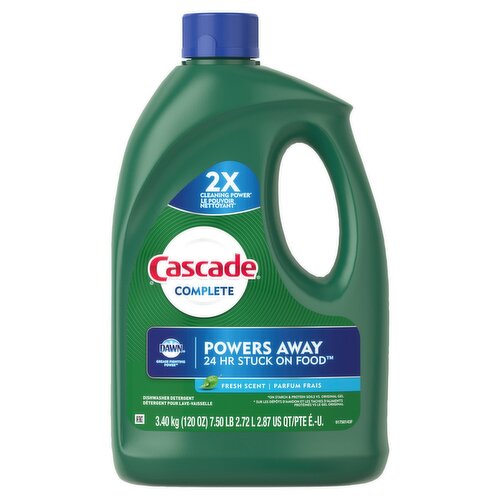 Cascade Dawn Complete Fresh Scent Dishwasher Detergent, 120 oz