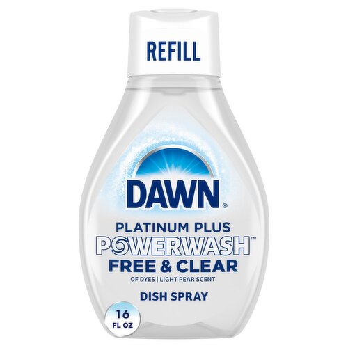 Dawn Powerwash Spray Refill, Dish Soap, Dishwashing Liquid, Free & Clear, 1 Refill, 16 Fl Oz