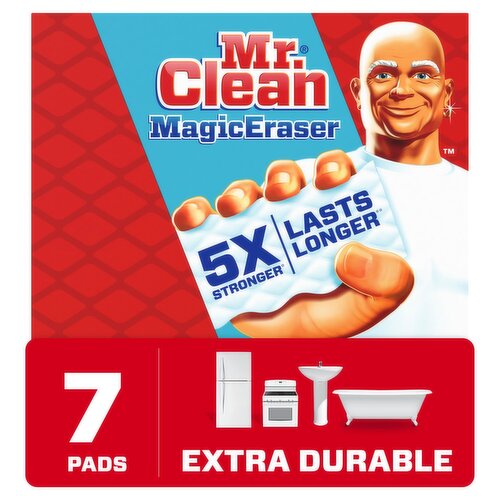 Mr. Clean MagicEraser Multi-Purpose Cleaner Extra Durable Household Cleaning Pads, 7 count 