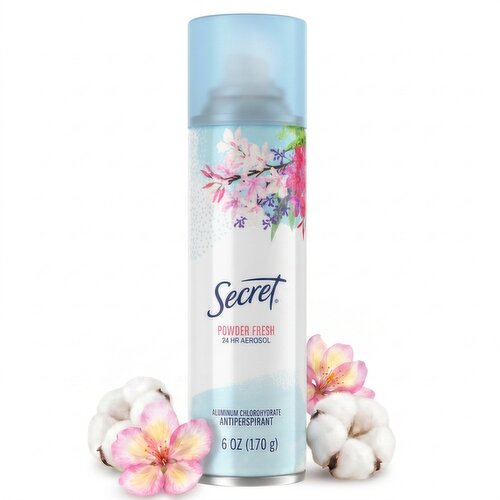 Secret Aerosol Antiperspirant and Deodorant, Powder Fresh, 6 fl oz