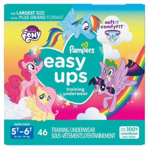 Pampers Easy Ups Training Underwear Girls Size 7 5T-6T 46 Count