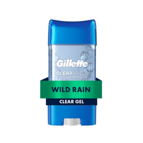 Gillette Clear Gel Antiperspirant and Deodorant for Men Wild Rain Scent 3.8 oz