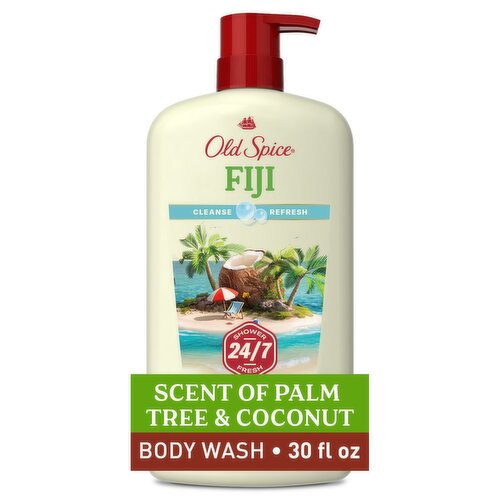 Old Spice Men's Body Wash Fiji with Palm Tree, 24/7 Shower Fresh, 30 oz