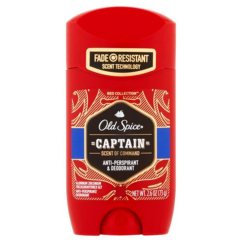 Old Spice Red Collection Captain Scent Invisible Solid Anti-Perspirant and Deodorant for Men 2.6 oz