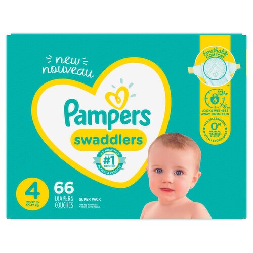 Pampers Swaddlers Diapers, Size 4, 66 Count
