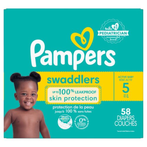 Pampers Swaddlers Diapers Size 5, 58 Count
